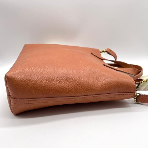 MADEWELL The Zip Top Transport Crossbody Bag Striped Edition Desert Camel NWT - Picture 9 of 11